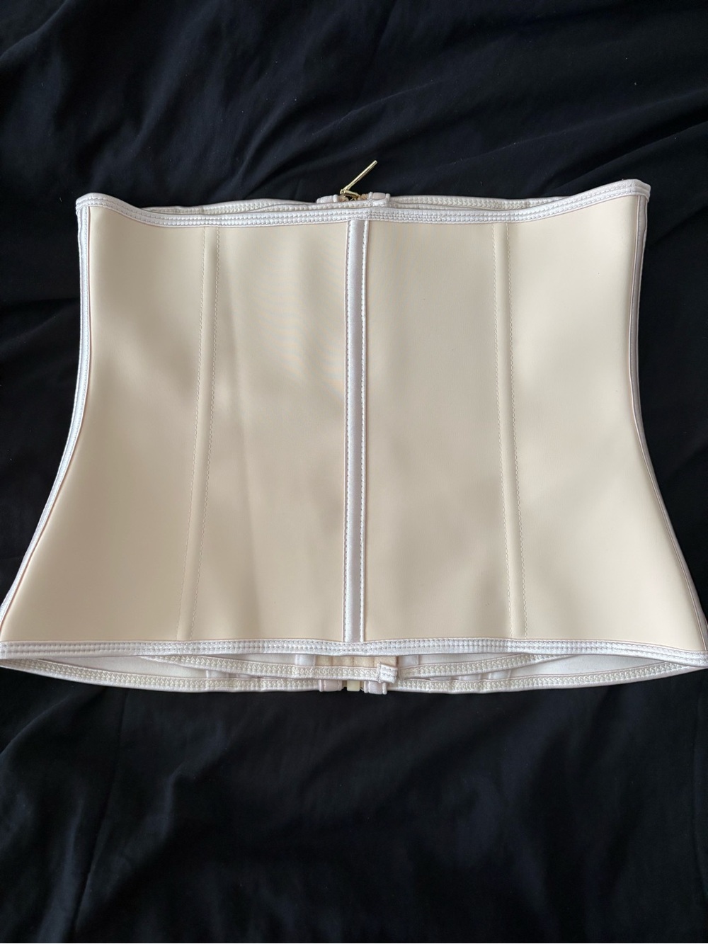 13-Bone Latex Waist Trainer with Hooks & Zipper - Beige - Small - Picture 2 of 6